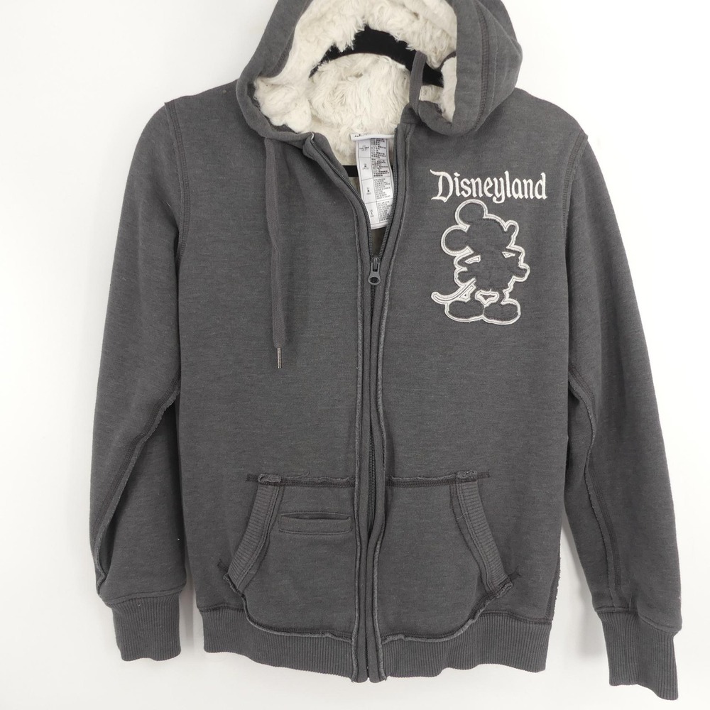 Disneyland Parks Mickey Mouse 55 Sherpa Lined Hoodie Women's Small Zip Up